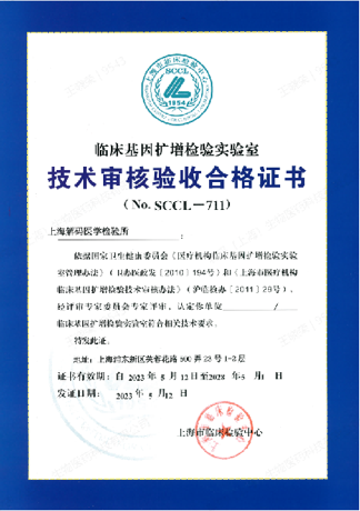 技术审核验收合格证书